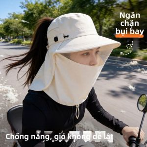 GUOQI | Mũ Nón Bảo Vệ Toàn Mặt Chống UV Chống Gió