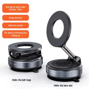 TAOYUNXI | Giá Đỡ Điện Thoại Ô Tô Từ Tính Đa Năng 360 Độ ° Giá Đỡ Để Bàn Có Thể Xoay Và Gấp Gọn Với Chức Năng Hút Chân Không Để Sạc Không Dây Magsafe