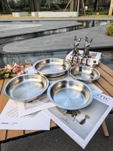 chockmen | Multiuse Polished Round Stainless Steel Platter