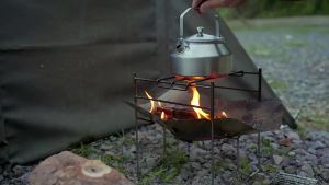 Campingmoon | CAMPINGMOON SOLO-A4 Outdoor Portable Heating Bonfire Folding Burner Camping Firewood Stainless Steel Barbecue Stove