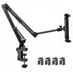 Tablet Stand Holder for Bed Rotatable Phone Stand for 4-12.9" IPad Pro Samsung Tab Xiaomi Pad Tablet Adjustable Holder Long Arm