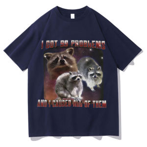 Sanrio | Funny Raccoon Open Mind Meme T-shirt Men Women Clothing Vintage High Quality Graphic T Shirt Summer Hip Hop Tops O-Neck Tshrits
