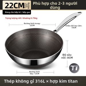 RONGCHUAN | Chảo Đựng Gia Đình Bằng Thép Không Gỉ Chống Dính