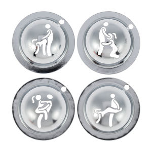 4 ชิ้น Ball Marker ลายฉลุสําหรับ DIY Golf Ball Liner Line Marker แม่แบบการวาดภาพอารมณ์ขันสําหรับผู้ใหญ่รูปแบบการจัดตําแหน่งเครื่องมือสําหรับกลางแจ้ง