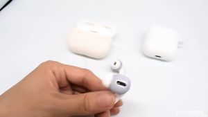 เอียร์บัดซิลิโคนสำหรับ Apple Airpods 3 ที่ครอบหูซิลิโคน 1 คู่ ยางครอบหูฟังแบบบางเฉียบป้องกันการลื่นสำหรับ Airpods 3