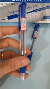Bút Bi Bấm Uni-ball Laknock Grip SN-101 (0.7mm) - Mực Xanh