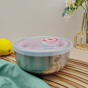 Bát Ăn Bằng Thép Không Gỉ Keyfun316 Thiết Kế Hình Trái Tim Dễ Thương Chống Bỏng Chống Cháy Dụng Cụ Ăn Uống Cho Trẻ Em Bát Ăn Nhà Bếp