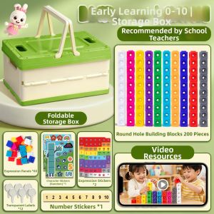 MINGZHUO | Large Particle Square Blocks Educational Toy Numbers