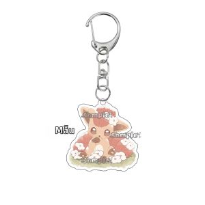 Bandai | Móc Khóa Acrylic Hoa Văn Pastel Charm Ba Lô Anime Rockruff Audino Pachirisu Alolan Vulpix Phụ Kiện Túi Xách Hình Nhân Vật Động Vật Dễ Thương Dành Cho Mọi Lứa Tuổi