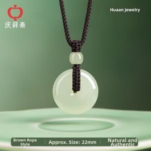 QINGXIANGTAI | Authentic Natural Hetian Jade Amulet Necklace