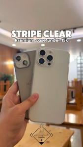 Stripe Clear Case For IP (11 - 16) 11 12 13 14 15 16 PRO MAX Casing Lucu Bening Casing