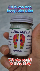 Dầu cù là bàn chân cù là xoa bóp chống đột quỵ giữ ấm cơ thể 50gr Thái Lan
