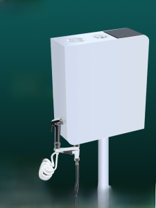 Home Bathroom Wall-Mounted Toilet Water Tank Energy-Saving Toilet Bowl High-Powered Flush Ceramic Toilet Lid PP Material