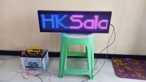 Running Text Mobil Bus Truk Full Colour 20x70cm Wifi Outdoor -DC