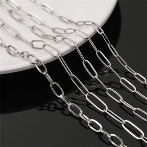 1m trang sức bằng Inox chuỗi chuỗi mắt xích Cuban Dây chuyền kiểu Punk cơ bản cho vòng cổ vòng tay làm đồ trang sức tự làm