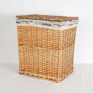 Jiaxu | Nordic Style Laundry Clothes and Socks Storage Basket Bamboo Wicker With Lid