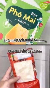 Phô Mai Tách Muối Mămmy Mới Bổ Sung Rau Củ Dạng Bột Rắc Cháo Cơm Nui Cho Bé Ăn Dặm Hộp 10 Gói 3g