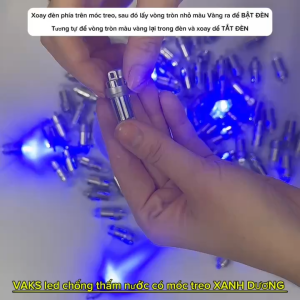 Combo 3 Đèn LED mini CHỐNG THẤM NƯỚC có móc treo màu XANH DƯƠNG ko chớp - lý tưởng trang trí cho các bữa tiệc