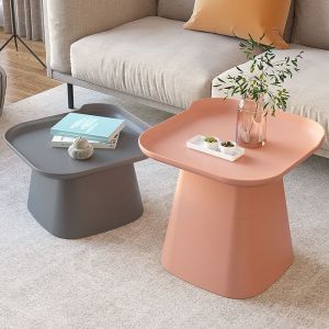 Nordic Grey Bedside Tables Plastic Simple Modern Coffee Table Storage Side Cabinet Creative Side Table Childrens Small Apartment Cabinet