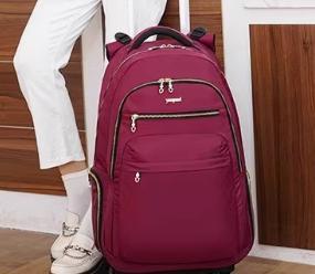 New Double Rod Backpack Travel Suitcase Large Capacity Waterproof Luggage Bag Tour Bag Check-In Box Waterproof Oxford Fabric