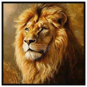 Tranh sơn dầu sư tử. Tranh treo tường dán tườngcanvas trang trí. CGI-1718