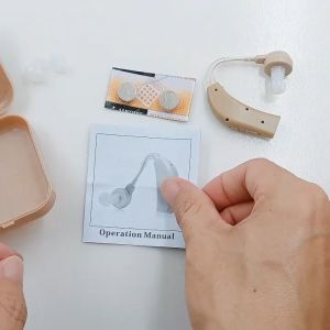 (ซื้อ 1 แถม 1)เครื่องช่วยฟังผู้สูงอายุเครื่องช่วยฟังหลังหูเครื่องช่วยฟังดิจิตอล (Hearing Aid) เครื่องขยายเสียงคนหูหนวกพร้อม