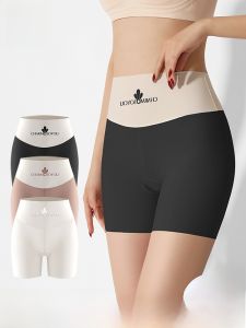 MiiOW | กางเกงชั้นในผ้าไหมน้ำแข็งเอวสูงป้องกันแสงสำหรับผู้หญิง กางเกงชั้นในป้องกันการมองเห็น กางเกงชั้นในไร้ตะเข็บป้องกันแบคทีเรีย กระชับสัดส่วน ป้องกันการลื่นไหล