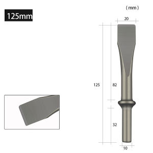 1PC 125/175mm Air Chisel Head Hard Steel Solid Air Shovel Head Air Impact Hammer Bit Pneumatic Tool Kit