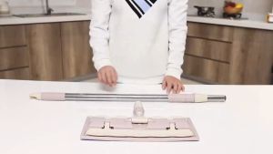 ไม้ถูพื้นรีดน้ำ พร้อมผ้าไมโครไฟเบอร์ ม๊อบ ม๊อบถูพื้น Lazy mop ซึ่งมีถูพื้น แบบรีดน้ำในตัว หมุนได้ 360 องศา