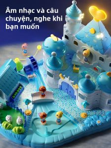 WANJUTEGONGDUI | Assembling Magnetic Building Blocks Intelligence Toy for Girls Elsa Princess Castle Gift