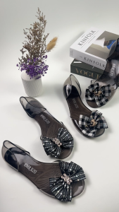 Winola - Sandal Flat Kaca Wanita Jelly PVC Anti Slip Ringan Kekinian 186-7/64/65