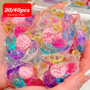 20/40pcs Scent Booster 6-in-1 Laundry Beads Fragrances Detergent- Powerful Stain Removal & Color Protection Softness & Freshness