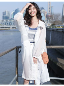 Big Sale Leak-Picking First-Line Brand Sun Protection Clothing Womens Summer Windbreaker Outwear Mid Length Long Length UV Protection Breathable Sun Protection Clothing