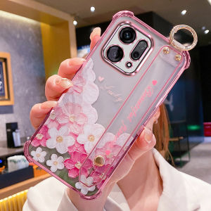 Eubaba OPPO Reno14 pro Silicone Phone Case Full Cover Protection 5G Lens Film Anti-Fall Transparent Soft Artistic Floral Design