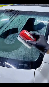 【 In Stock 】2.0 Upgraded Car Glass Oil Film Cleaning Brush With Car Glass Oil Film Agent Used For Oil Film Removal Cleaning Stains And Dirt Etc./Can Beused On Any Glass Professionally Remove Car Oil Film