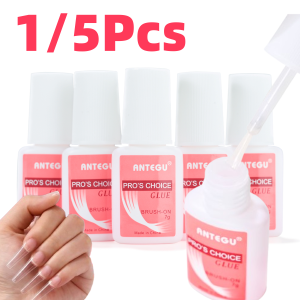 7g*1/5Bottle Fast-dry Nail Glue Strong Long Lasting for Stick False Nails/Rhinestones Adhesive Gel Nails Art Tip Extension Glue