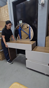 ⚡️SG STOCK⚡️*FREE Install+Delivery* Vanity Dressing Table Modern Simple Makeup Table with LED Lights