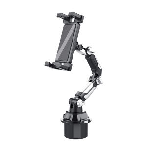 Car Cup Holder Mounted Tablet Stand Modern Style Seat Slot Navigation Support Bracket for Vehicle Use Non-Wireless Charging