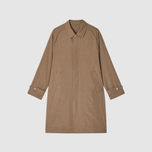 ICICLE | Lightweight Silky Wool Woven Loose Lapel Windbreaker