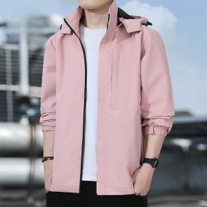 ROMON | Romon Mens Casual Hooded Jacket Windproof Climbing Workwear Large Size Spring Autumn New Style Fashionable Polyester Fiber