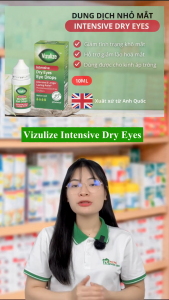 Dung Dịch Nhỏ Mắt Vizulize Intensive Dry Eyes Eye Drops Làm Dịu Và Giảm Khô Mắt 10ml