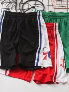 Export Single Childrens Clothing Kids Shorts Boys Quick-Drying Loose Track Pants Childrens Fan Jersey Basketball Wear Pants