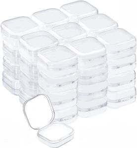 30/60/120Pcs PP Storage Box Mini Transparent Plastic Case Container Square Rectangle Packaging Box For Jewellry Beads Small Item