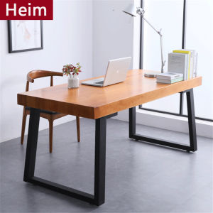 Northern Europe Iron Art Solid Wood Computer Desk Home Bay Window Small Desk Modern Minimalist Boss Office Table Commercial