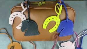 Handmade Leather Horse Head & Horseshoe Charms Set-Premium Thick Leather-Mix & Match Colors-PU Leather-Ideal Bag Accessory
