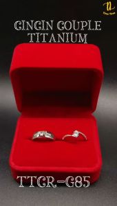 TINO TINO Cincin Couple G85 Big Solitair Full Permata Tunangan Nikah Kawin