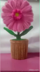 Bunga Pot Kawat Bulu Kembang Goyang Viral Flower Pipe Cleaner Kado Souvenir