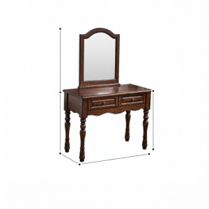 Compact Retro Style Wooden Vanity Set