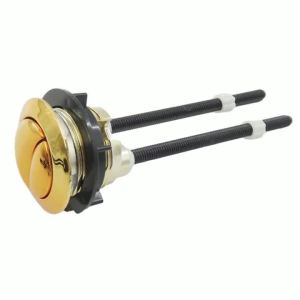 Double Flush Toilet Mechanical Top Flush Valve Dual Flush Gold Toilet Push Button Stainless Steel Toilet Water Tank Compatible