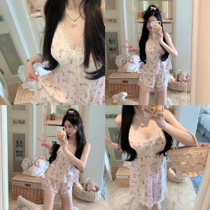 ชุดนอนผ้าไหมน้ำแข็งเซ็กซี่สำหรับผู้หญิง ฤดูร้อน ผ้าซาติน ชุดนอนสายเดี่ยว คอตั้ง สไตล์ Pure Desire ใหม่ 2025 ชุดนอนผ้าไหมน้ำแข็งสำหรับผู้หญิง